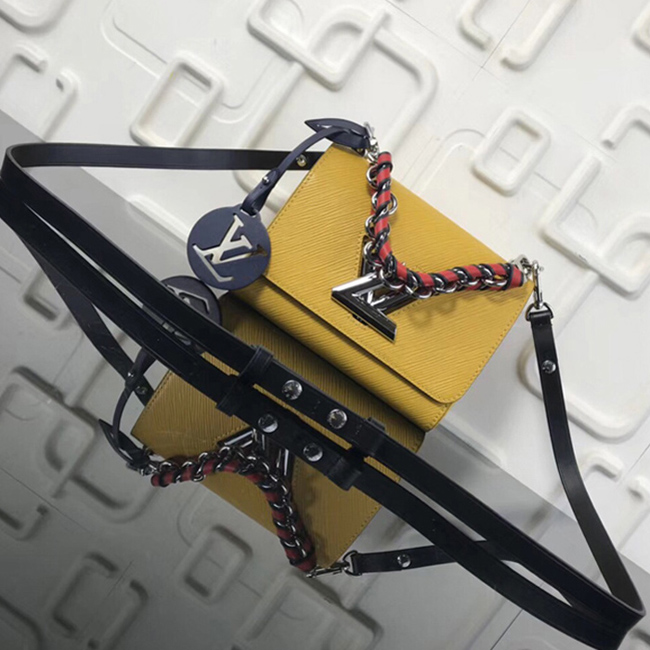 Сумка Louis Vuitton M52507 Twist PM Epi Leather Vert Acide "Yellow" фото № 2