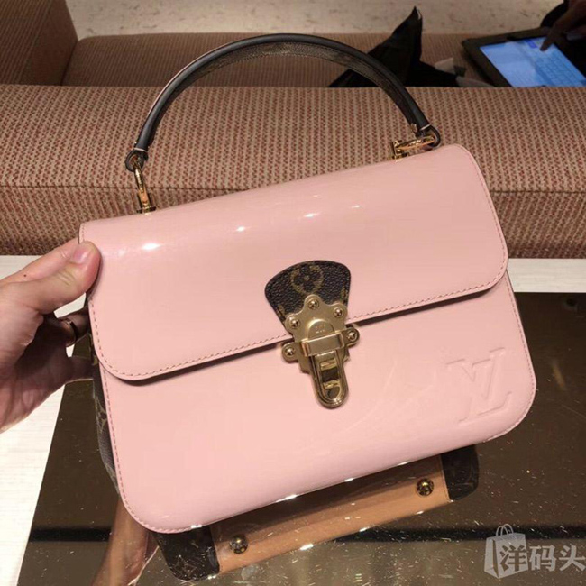 Сумка Louis Vuitton M51952 Cherrywood BB Monogram Vernis Rose Ballerine "Pink" фото № 6