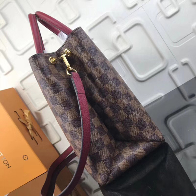 Сумка Louis Vuitton N40052 LV Riverside Damier Ebene Canvas Lie de Vin Red "Brown" фото № 3