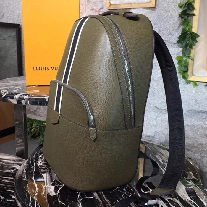 Рюкзак Louis Vuitton Anton Backpack M34407 Steppe Taiga Leather "Green" фото № 3