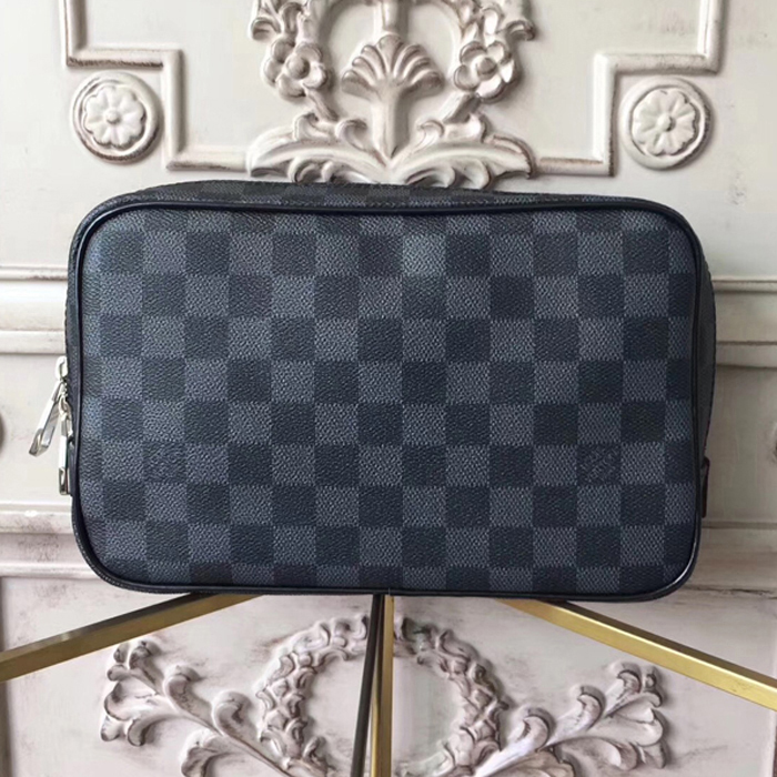 Косметичка Louis Vuitton Toilet Pouch GM N47521 Damier Graphite Canvas "Graphite" фото № 2