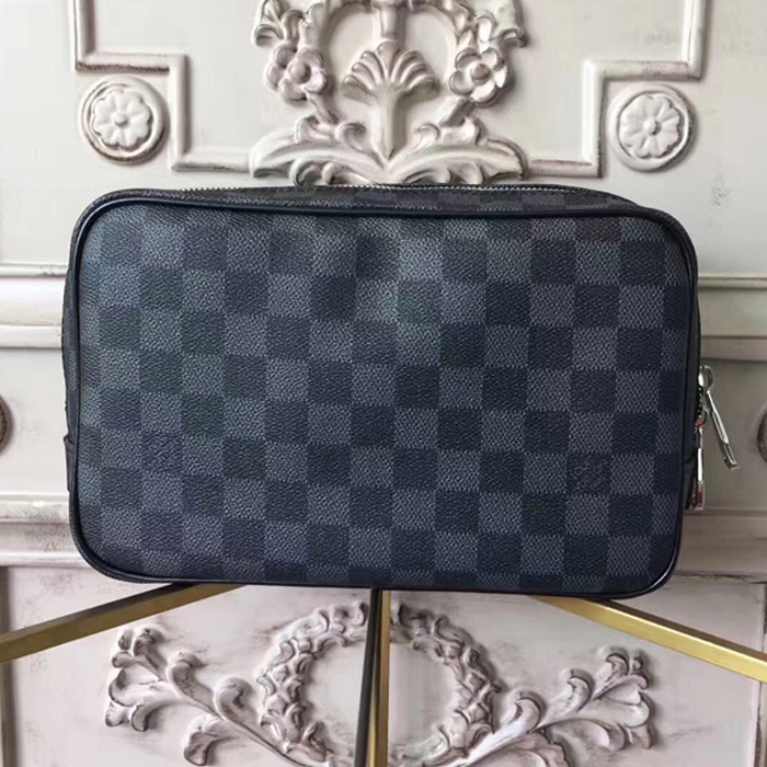 Косметичка Louis Vuitton Toilet Pouch GM N47521 Damier Graphite Canvas "Graphite" фото № 4