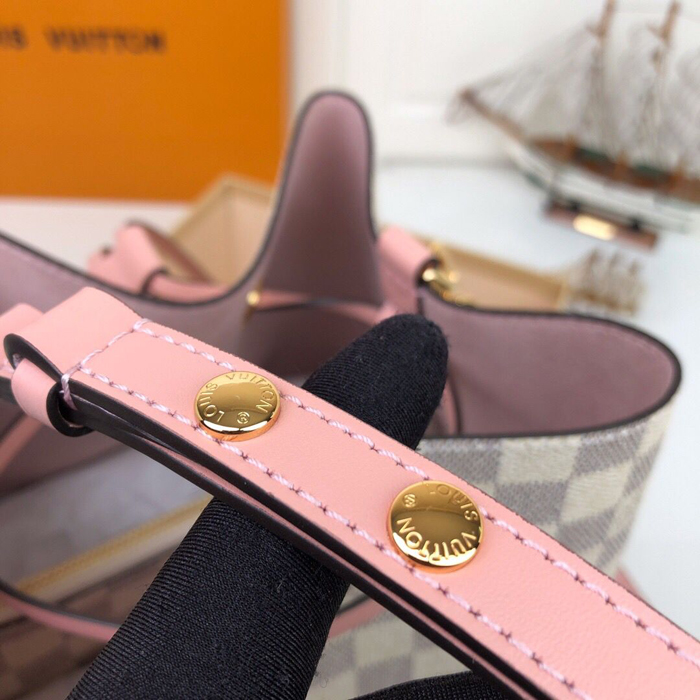 Сумка Louis Vuitton NeoNoe N40152 Damier Azur Canvas Eau De Rose Pink "White" фото № 8