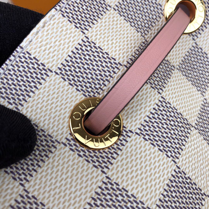 Сумка Louis Vuitton NeoNoe N40152 Damier Azur Canvas Eau De Rose Pink "White" фото № 7