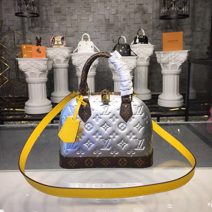 Сумка Louis Vuitton Alma BB M44389 Monogram Vernis Bitume Metallise Metallic фото № 2