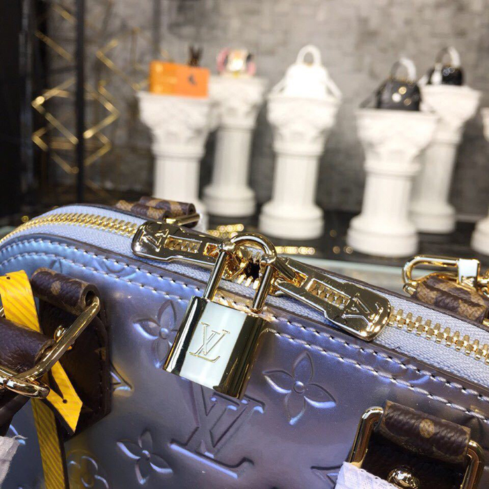 Сумка Louis Vuitton Alma BB M44389 Monogram Vernis Bitume Metallise Metallic фото № 7