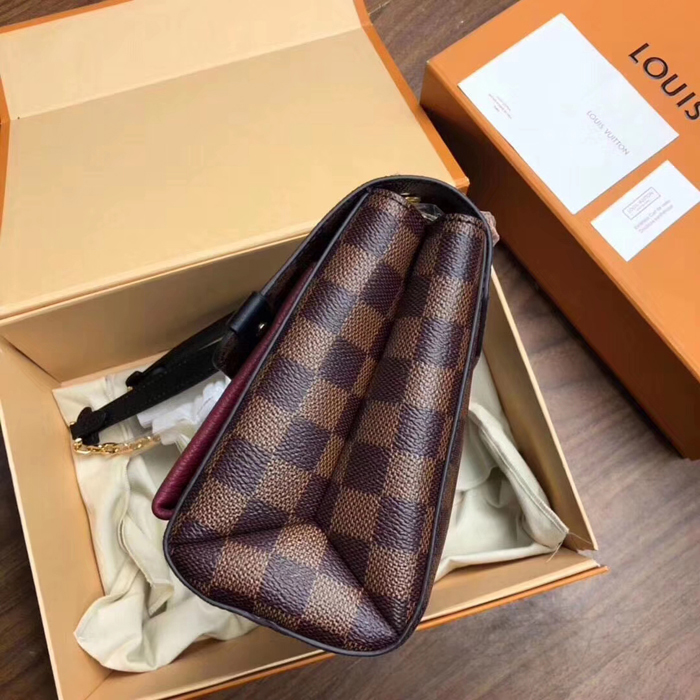 Сумка Louis Vuitton Vavin PM N40109 Damier Ebene Canvas Bordeaux Red "Brown" фото № 4