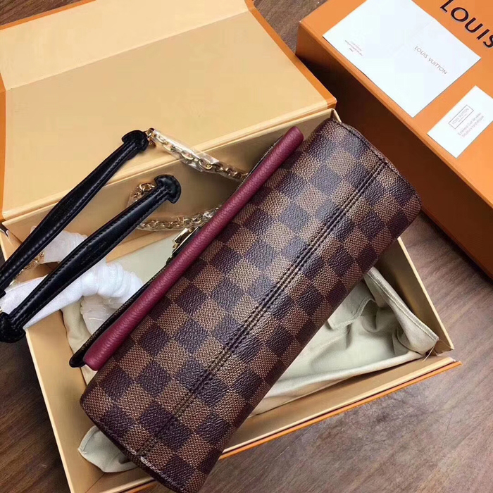 Сумка Louis Vuitton Vavin PM N40109 Damier Ebene Canvas Bordeaux Red "Brown" фото № 5