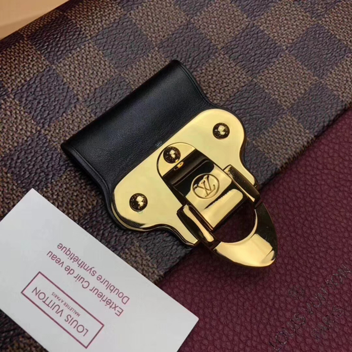 Сумка Louis Vuitton Vavin PM N40109 Damier Ebene Canvas Bordeaux Red "Brown" фото № 6