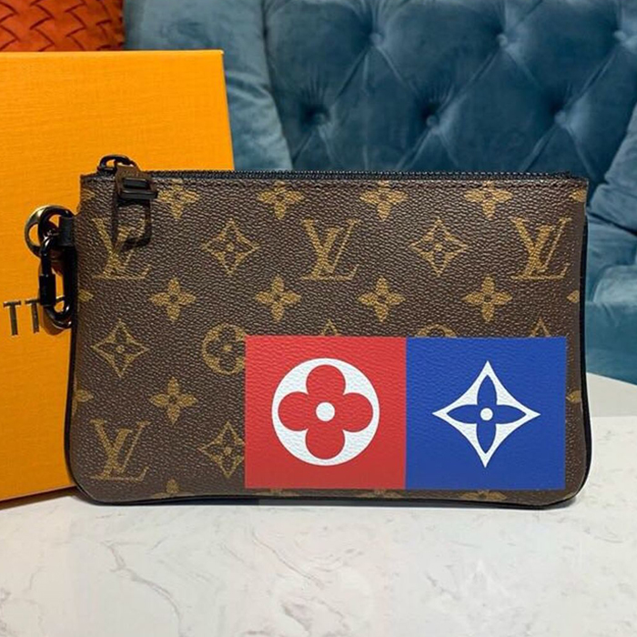 Клатч Louis Vuitton Zipped Pouch MM M67814 Monogram Canvas "Brown" фото № 2