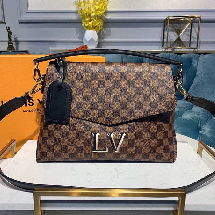 Сумка Louis Vuitton Beaubourg MM N40177 Damier Ebene Canvas Black "Brown" фото № 10