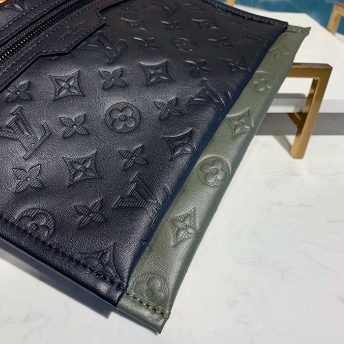 Сумка Louis Vuitton Double Flat Messenger M44635 Monogram Shadow Leather "Black" фото № 7