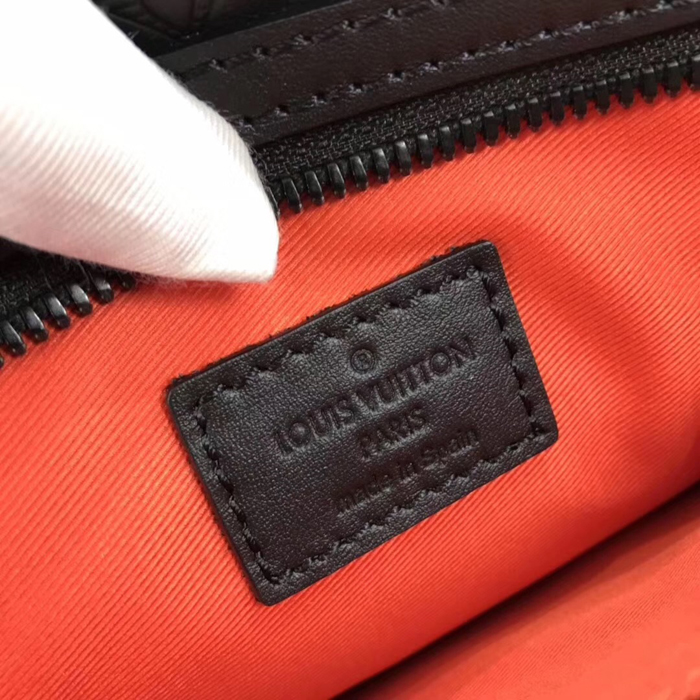 Сумка Louis Vuitton Double Flat Messenger M44635 Monogram Shadow Leather "Black" фото № 10