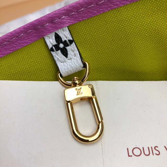 Сумка Louis Vuitton Onthego M44570 Monogram Coated Canvas Pink Lilac Orange "Green" фото № 8