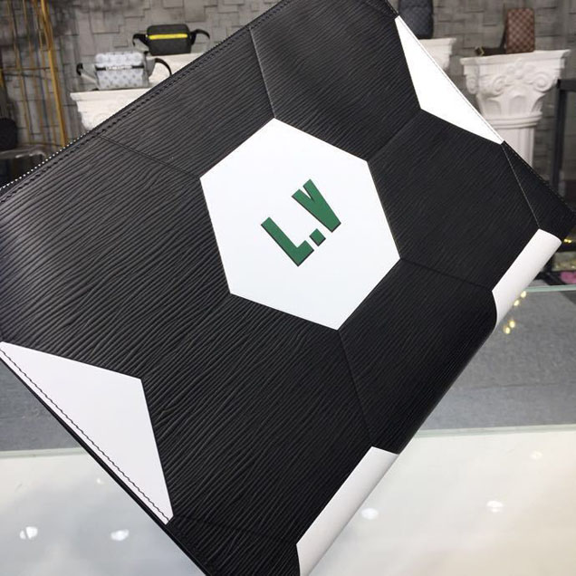 Клатч Louis Vuitton Pochette Jour GM Canvas FIFA World Cup Russia 2018 Collection M63295 White "Black" фото № 4