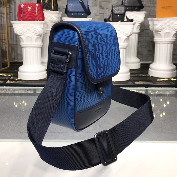 Сумка Louis Vuitton Men's Messenger Bag in Epi Leather M53497 Blue Azur 2017 "Navy Blue" фото № 3