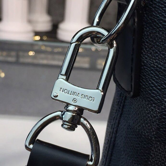 Портфель Louis Vuitton Porte-Documents Jour PM Bag 38cm Damier Graphite Canvas Fall Winter 2018 Collection N42242 Black "Graphite" фото № 5