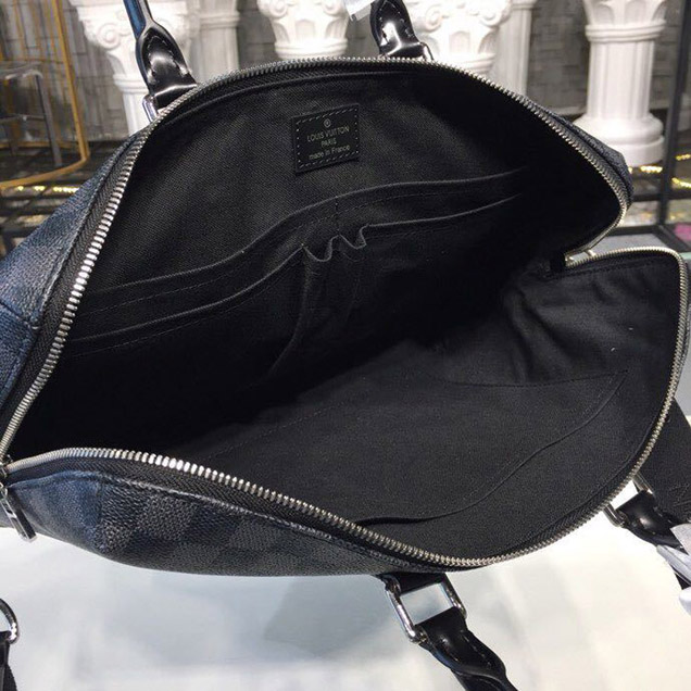 Портфель Louis Vuitton Porte-Documents Jour PM Bag 38cm Damier Graphite Canvas Fall Winter 2018 Collection N42242 Black "Graphite" фото № 6