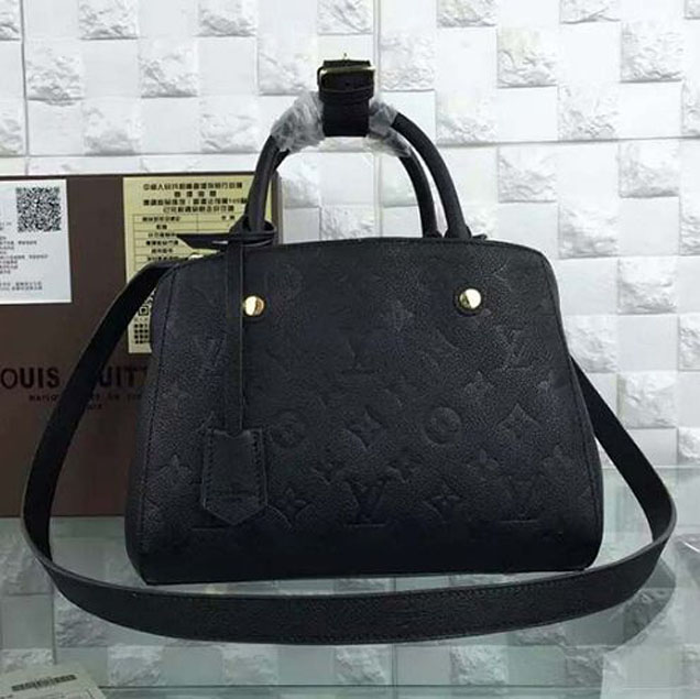 Сумка Louis Vuitton M41053 Montaigne BB Tote Bag Monogram Empreinte Leather "Black" фото № 2