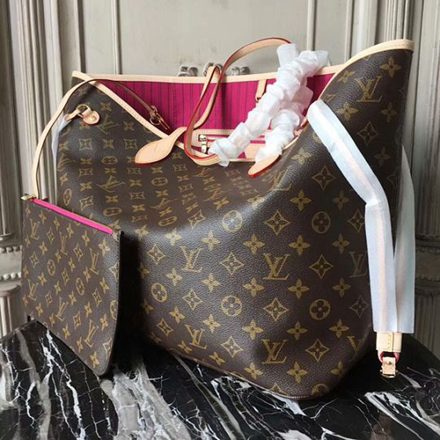 Сумка Louis Vuitton M41180 Neverfull GM Shoulder Bag Monogram Canvas "Brown" фото № 3
