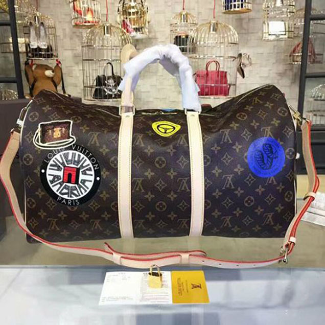 Сумка Louis Vuitton M41441 Keepall Bandouliere 50 Duffel Bag Monogram Canvas "Brown" фото № 3