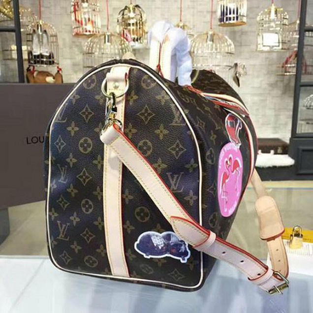Сумка Louis Vuitton M41441 Keepall Bandouliere 50 Duffel Bag Monogram Canvas "Brown" фото № 4
