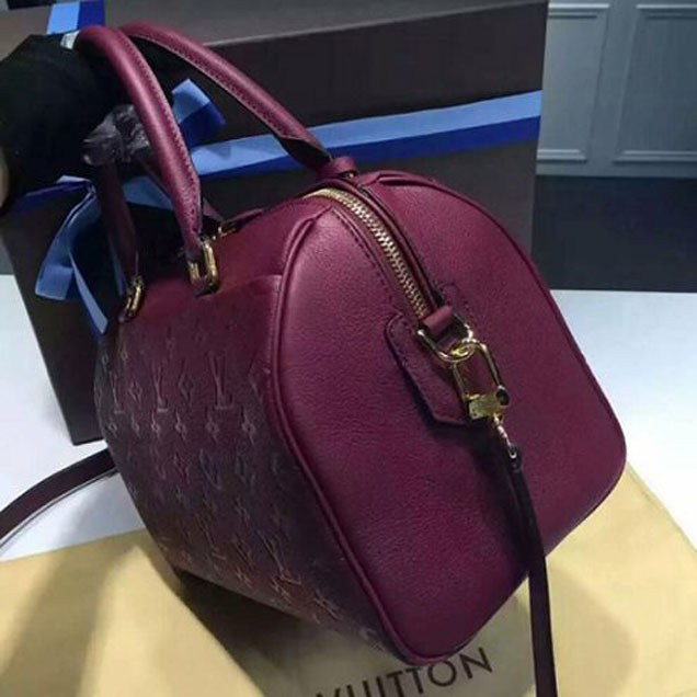 Сумка Louis Vuitton M43262 Speedy Bandouliere 25 Tote Bag Monogram Empreinte Leather "Purple" фото № 5