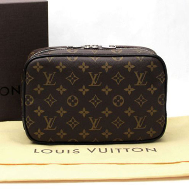 Косметичка Louis Vuitton M47506 Toilet Pouch GM Monogram Macassar Canvas "Brown" фото № 9