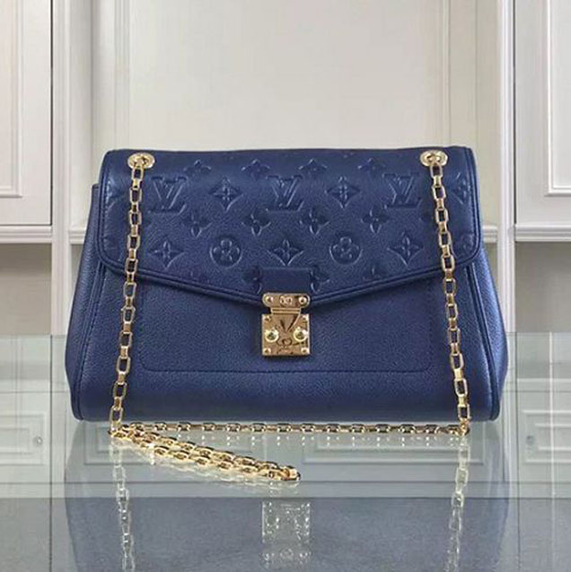 Сумка Louis Vuitton M48948 Saint-Germain PM Shoulder Bag Monogram Empreinte Leather "Navy Blue" фото № 2