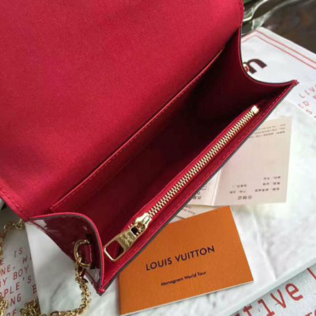 Сумка Louis Vuitton M51602 Louise Chain PM Crossbody Bag Monogram Vernis "Red" фото № 10