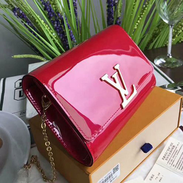 Сумка Louis Vuitton M51602 Louise Chain PM Crossbody Bag Monogram Vernis "Red" фото № 3