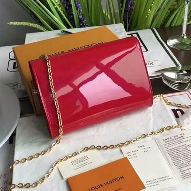 Сумка Louis Vuitton M51602 Louise Chain PM Crossbody Bag Monogram Vernis "Red" фото № 4