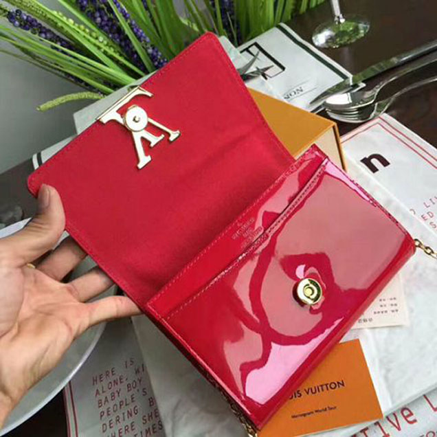 Сумка Louis Vuitton M51602 Louise Chain PM Crossbody Bag Monogram Vernis "Red" фото № 8