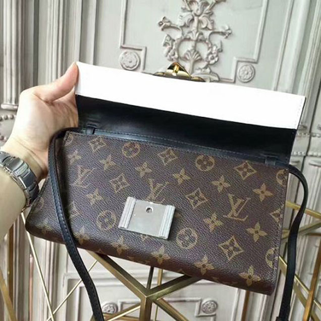 Сумка Louis Vuitton M54617 Column Clutch Monogram Canvas "Brown" фото № 8