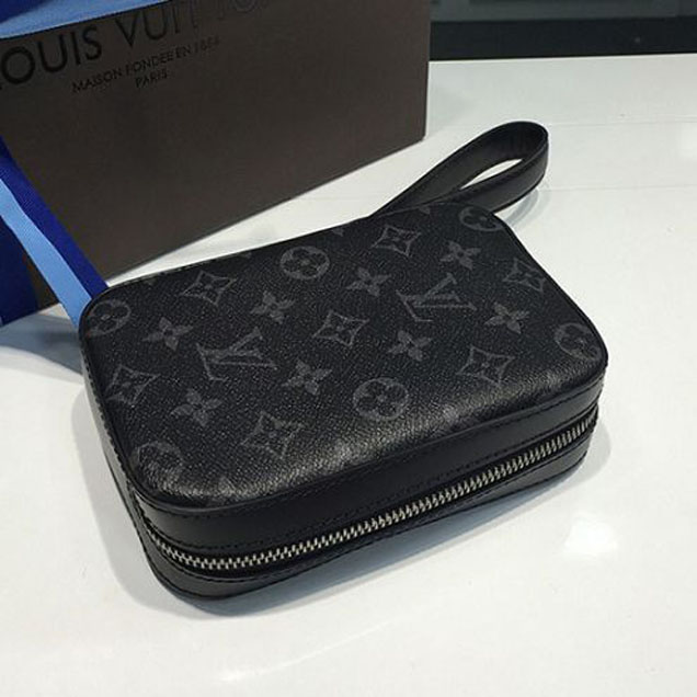 Клатч Louis Vuitton M61872 Box Clutch Monogram Eclipse Canvas "Black" фото № 4