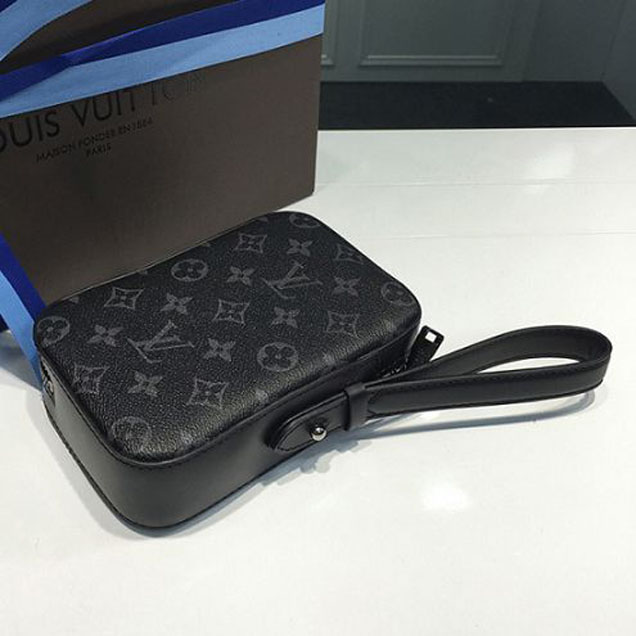 Клатч Louis Vuitton M61872 Box Clutch Monogram Eclipse Canvas "Black" фото № 5