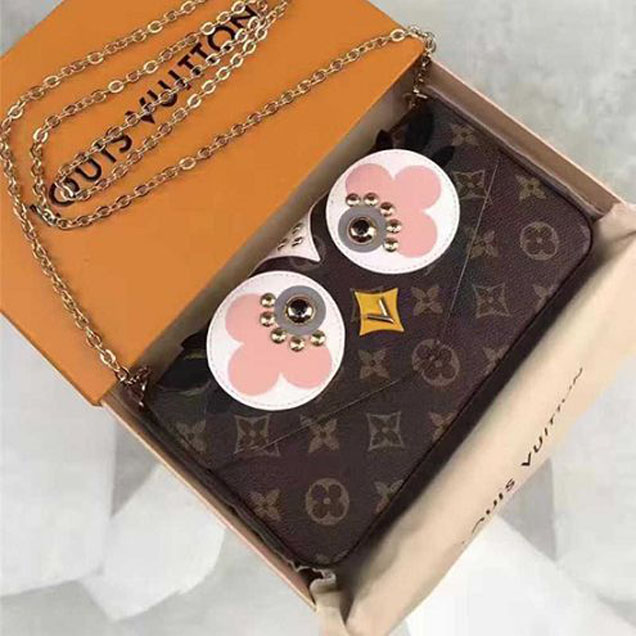 Сумка Louis Vuitton M62415 Pochette Felicie Crossbody Bag Monogram Canvas "Brown" фото № 2