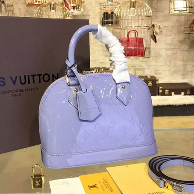 Сумка Louis Vuitton M90103 Alma BB Tote Bag Monogram Vernis "Purple" фото № 2