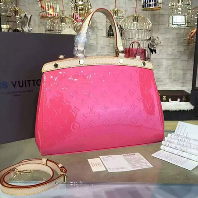 Сумка Louis Vuitton M90262 Brea MM Tote Bag Monogram Vernis "Pink" фото № 4