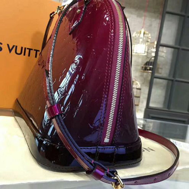 Сумка Louis Vuitton M90321 Alma PM Tote Bag Monogram Vernis "Red" фото № 4