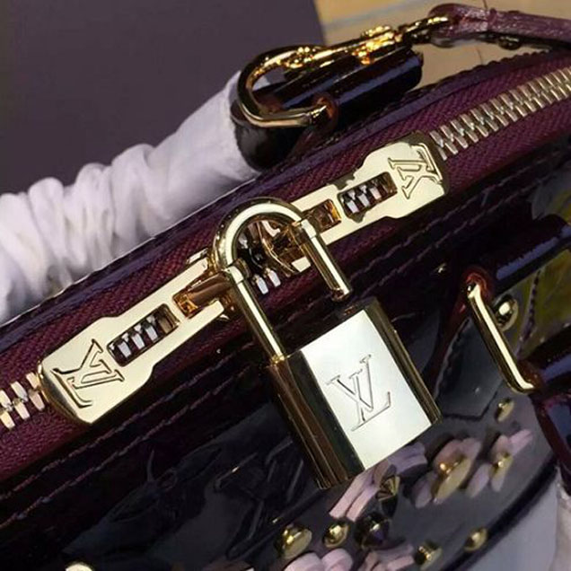 Сумка Louis Vuitton M90988 Alma BB Tote Bag Monogram Vernis "Chocolate" фото № 7