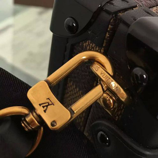 Сумка Louis Vuitton N41003 Petite Malle Crossbody Bag Damier Ebene Canvas "Brown" фото № 9