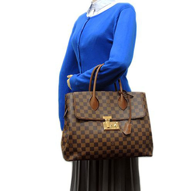 Сумка Louis Vuitton N41273 Ascot Tote Bag Damier Ebene Canvas "Brown" фото № 6