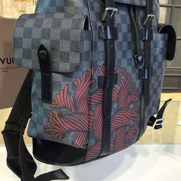 Рюкзак Louis Vuitton N41709 Christopher PM Backpack Damier Graphite Canvas "Graphite" фото № 8