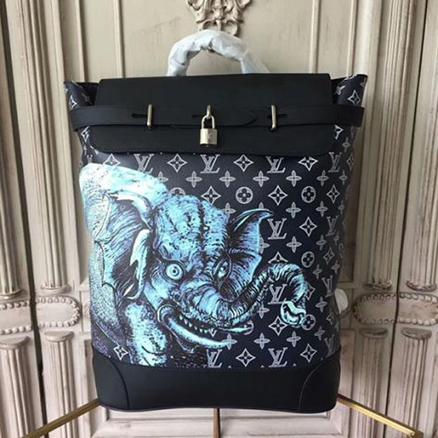 Рюкзак Louis Vuitton M54126 Steamer Backpack Monogram Savane Canvas "Navy Blue" фото № 2