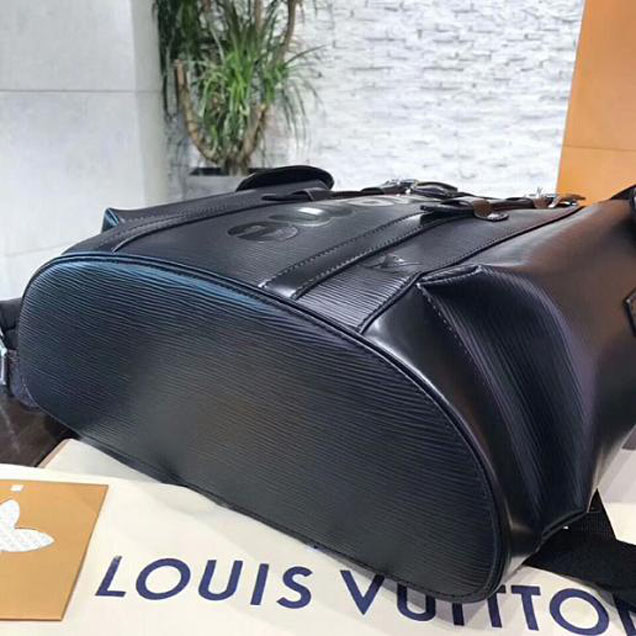 Рюкзак Louis Vuitton x Supreme Christopher Backpack PM M53413 Epi Leather "Black" фото № 7