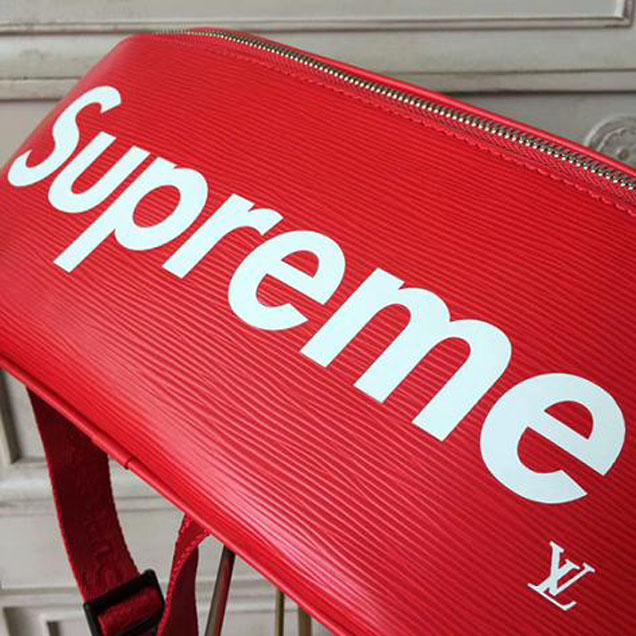 Сумка Louis Vuitton x Supreme Bumbag M53418 Epi Leather "Red" фото № 5