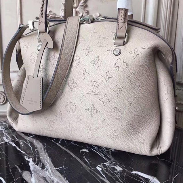 Сумка Louis Vuitton Asteria M54672 Mahina Leather "Beige" фото № 5
