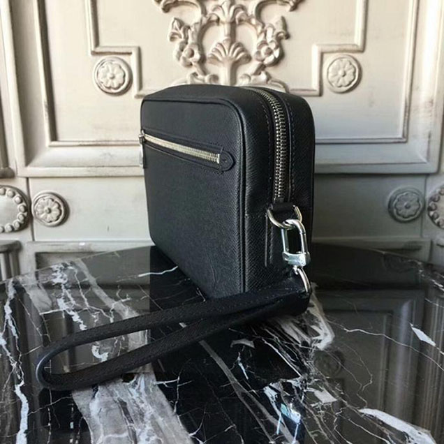 Клатч Louis Vuitton Kasai Clutch M33409 Taiga Leather "Black" фото № 3