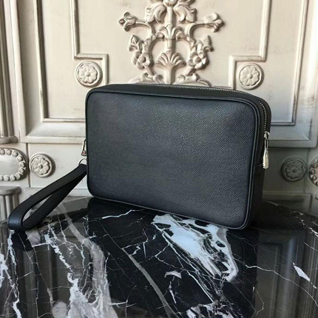 Клатч Louis Vuitton Kasai Clutch M33409 Taiga Leather "Black" фото № 4